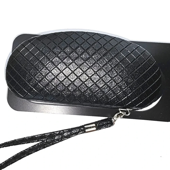 Black Woven Pattern Sunglasses Case - Picture 1 of 3